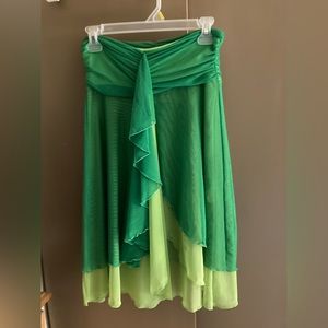 Vibrant green mesh tube top
